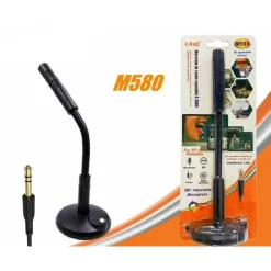 MICROFONO DA TAVOLO REGOLABILE JACK 3,5MM PER PC NOTEBOOK M580 OMNIDIREZIONALE