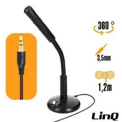 MICROFONO DA TAVOLO REGOLABILE JACK 3,5MM PER PC NOTEBOOK M580 OMNIDIREZIONALE