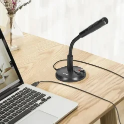 MICROFONO DA TAVOLO REGOLABILE CON USB PER PC NOTEBOOK U780 SUONO OMNIDIREZIONALE