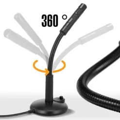MICROFONO DA TAVOLO REGOLABILE CON USB PER PC NOTEBOOK U780 SUONO OMNIDIREZIONALE