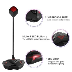 MICROFONO DA TAVOLO SCRIVANIA MEETING VOICE CONFERENZE GAMING PC USB Q55