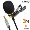 MICROFONO LAVALIER JACK 3,5 MM SUONO OMNIDIREZIONALE A 360° CAVO 3 METRI AV3553M