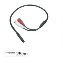 MICROFONO PER TELECAMERA VIDEOSORVEGLIANZA MONITOR DVR AUDIO 25 CM 12V MIC-10