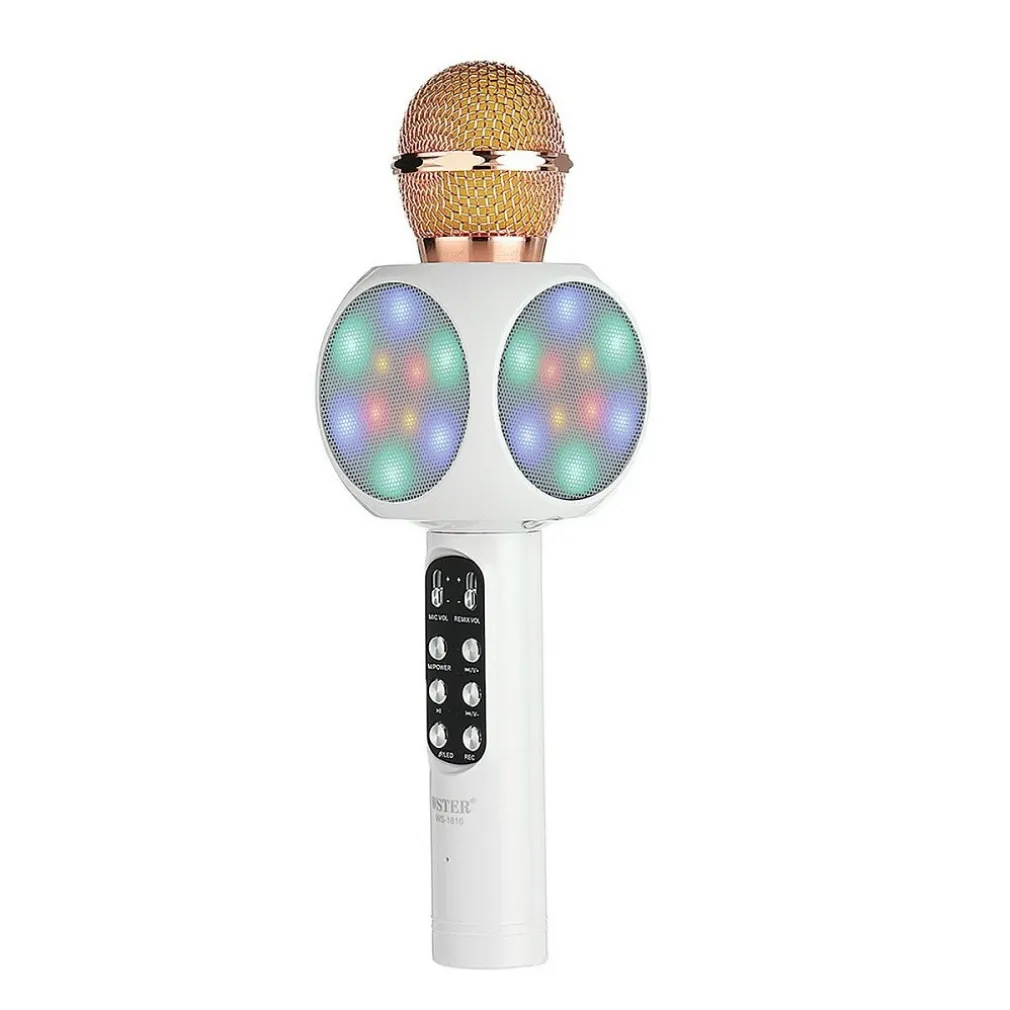 MICROFONO PORTATILE WIRELESS CON BLUETOOTH KARAOKE CASSA INTEGRATA WS-1816