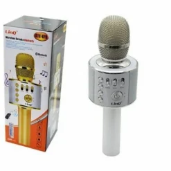 MICROFONO PORTATILE WIRELESS BLUETOOTH KARAOKE CASSA INTEGRATA PULSANTI KTS-978