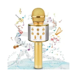 MICROFONO SPEAKER PORTATILE WIRELESS BLUETOOTH KARAOKE CON CASSA INTEGRATA GIOCO