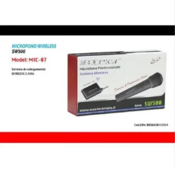 MICROFONO WIRELESS PORTATILE UNIDIREZIONALE CON RICEVITORE KARAOKE MIC-07 KTV-8.3
