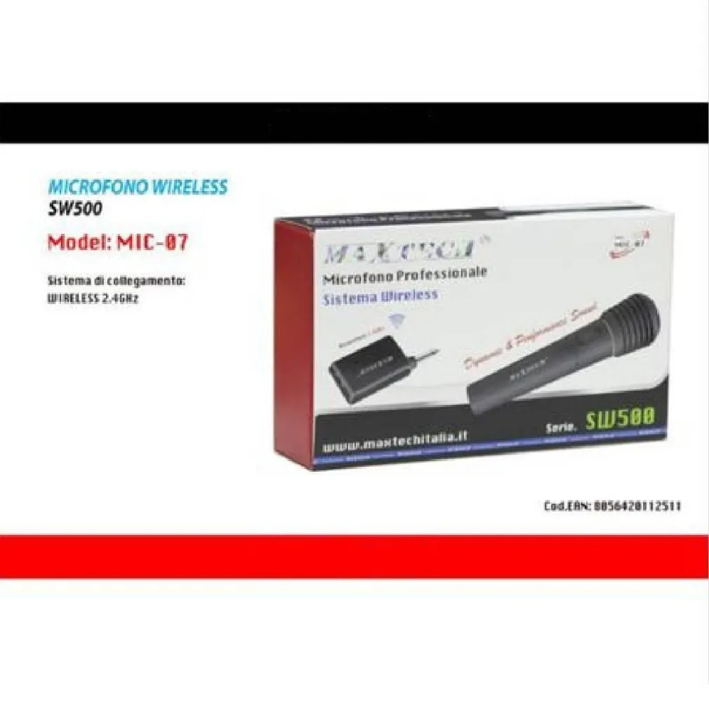 MICROFONO WIRELESS PORTATILE UNIDIREZIONALE CON RICEVITORE KARAOKE MIC-07 KTV-8.3