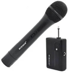 MICROFONO WIRELESS SENZA FILI PORTATILE RICEVITORE 2,4GHZ KARAOKE MIC-08 MAXTECH