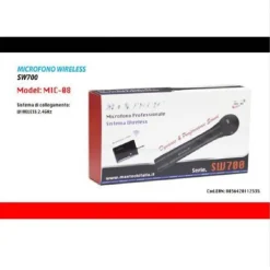 MICROFONO WIRELESS SENZA FILI PORTATILE RICEVITORE 2,4GHZ KARAOKE MIC-08 MAXTECH