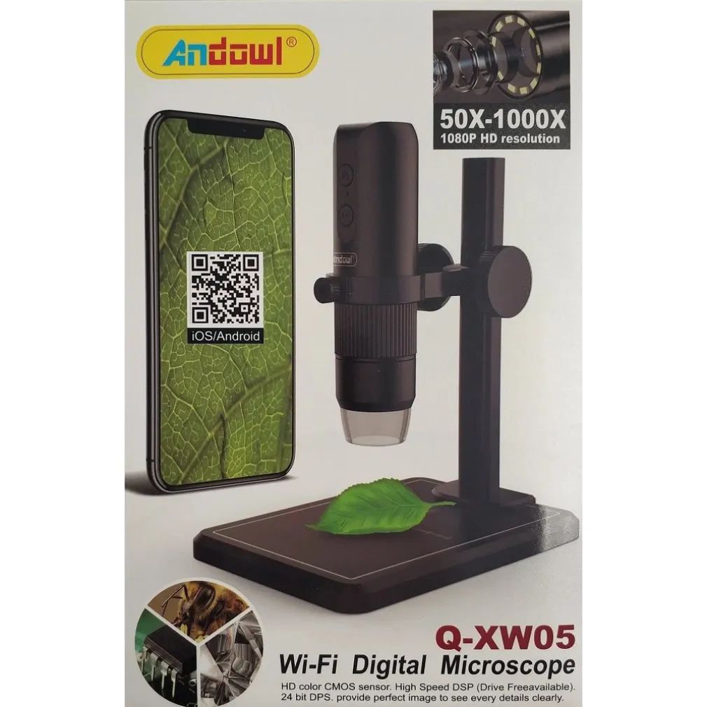 MICROSCOPIO DIGITALE Q-XW05 WI-FI USB 1080P RISOLUZIONE HD 50-1000X PORTATILE
