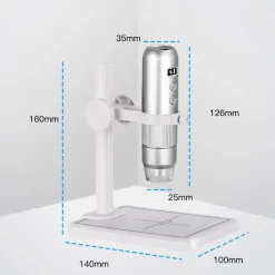 MICROSCOPIO ELETTRONICO PROFESSIONALE USB WIFI DIGITALE 50X - 1000X HD Q-XW06