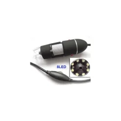 MICROSCOPIO USB DIGITALE 80X 800X PC NOTEBOOK FOTO VIDEO 8 LED 2.0 MPX STAFFA CD
