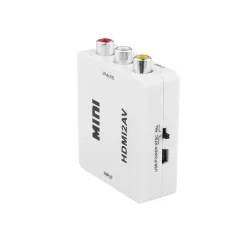 MINI ADATTATORE VIDEO DIGITALE HDMI A AV RCA CONVERTITORE DIGITALE ANALOGICO