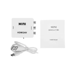 MINI ADATTATORE VIDEO DIGITALE HDMI A AV RCA CONVERTITORE DIGITALE ANALOGICO