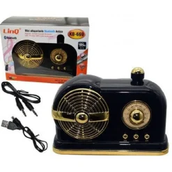 MINI ALTOPARLANTE SPEAKER CASSA BLUETOOTH VINTAGE STYLE PORTATILE USB JACK KB-669