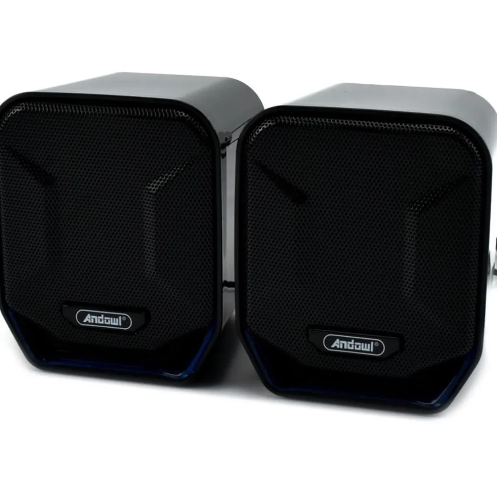 MINI ALTOPARLANTI CASSE PER COMPUTER 3W CABLATI CON LUCE RGB LED Q-YX17 JACK USB