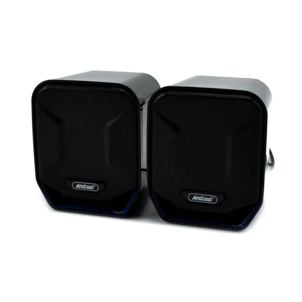 MINI ALTOPARLANTI CASSE PER COMPUTER 3W CABLATI CON LUCE RGB LED Q-YX17 JACK USB