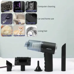 MINI ASPIRAPOLVERE SOFFIATORE PROFESSIONALE PORTATILE 4 IN 1 PER CASA AUTO RICARICA USB