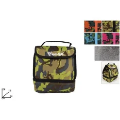 MINI BAULETTO BORSA ZAINO TERMICO FRIGO VIAGGI MARE 2 SEZIONI MIMETICO 4 COLORI