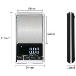 MINI BILANCIA TASCABILE DIGITALE 0,01 G 500 G DISPLAY LCD RETROILLUMINATO Q-D101