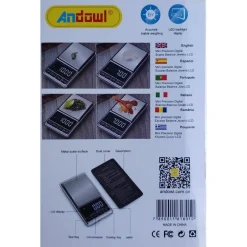 MINI BILANCIA TASCABILE DIGITALE 0,01 G 500 G DISPLAY LCD RETROILLUMINATO Q-D101