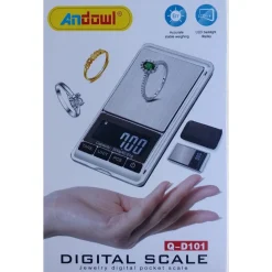 MINI BILANCIA TASCABILE DIGITALE 0,01 G 500 G DISPLAY LCD RETROILLUMINATO Q-D101