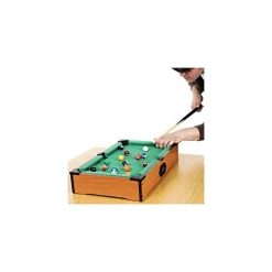 MINI BILIARDO DA TAVOLO GIOCO IN LEGNO CON 2 STECCHE PALLE GESSO E TRIANGOLO