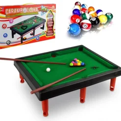 MINI BILIARDO GIOCATTOLO PER BAMBINI CON DUE STECCHE BIGLIE E ACCESSORI