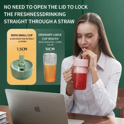 MINI BLENDER FRULLATORE PORTATILE RICARICABILE CON CANNUCCIA PER VIAGGI, UFFICIO