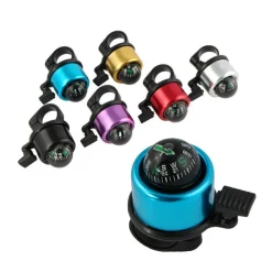 MINI CAMPANELLO CAMPANELLI PER DA BICICLETTA BICI BIKE CON BUSSOLA MANUBRIO