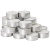 MINI CANDELE LUMINI BIANCO TEALIGHT 100PZ IN CERA NATURALE DURATA 3,5 ORE