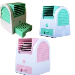 MINI CONDIZIONATORE CLIMATIZZATORE VENTILATORE USB BATTERIE GHIACCIO ARIA FREDDA