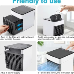 MINI CONDIZIONATORE PORTATILE DEUMIDIFICATORE A GHIACCIO USB VENTILATORE X AUTO