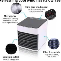 MINI CONDIZIONATORE PORTATILE DEUMIDIFICATORE A GHIACCIO USB VENTILATORE X AUTO