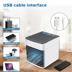 MINI CONDIZIONATORE PORTATILE DEUMIDIFICATORE A GHIACCIO USB VENTILATORE X AUTO