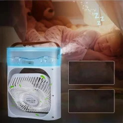 MINI CONDIZIONATORE RAFFREDDATORE D'ARIA PICCOLO PORTATILE UMIDIFICATORE NERO