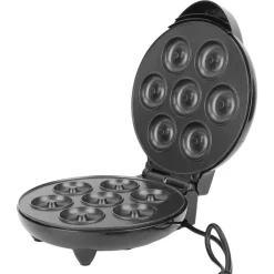 MINI DONUT MAKER 1000W ANTIADERENTE RISCALDAMENTO A DOPPIA FACCIA ELETTRICO 7 CIAMBELLE