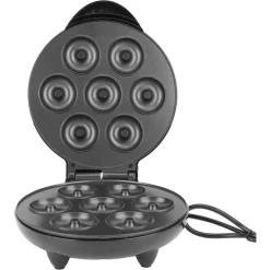 MINI DONUT MAKER 1000W ANTIADERENTE RISCALDAMENTO A DOPPIA FACCIA ELETTRICO 7 CIAMBELLE