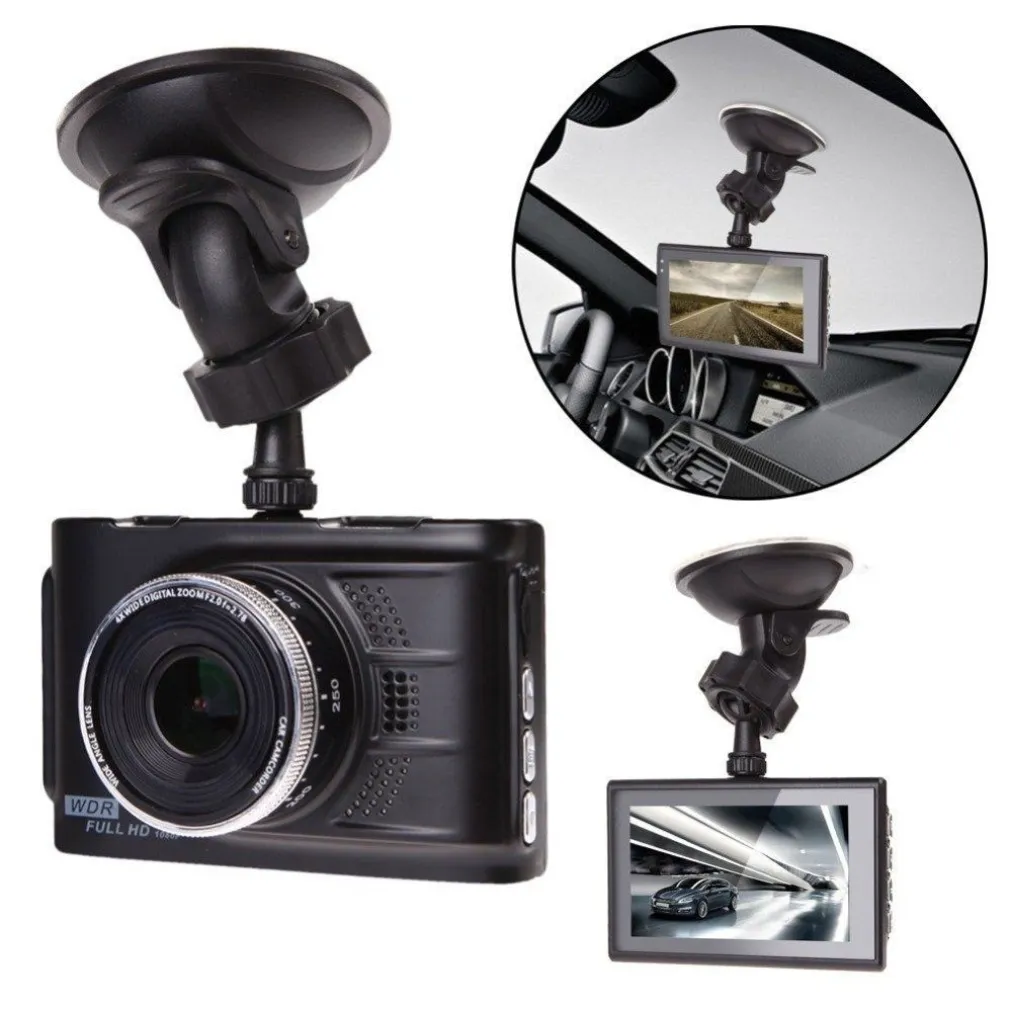 MINI DV DVR TELECAMERA PER AUTO VIDEOREGISTRATORE AUTO 2 TELECAMERE FULL HD WDR
