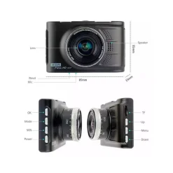 MINI DV DVR TELECAMERA PER AUTO VIDEOREGISTRATORE AUTO 2 TELECAMERE FULL HD WDR