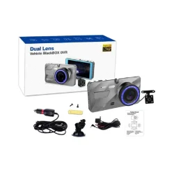 MINI DVR TELECAMERA VIDEOREGISTRATORE PER AUTO 2 TELECAMERE SUPER HD DISPLAY 4