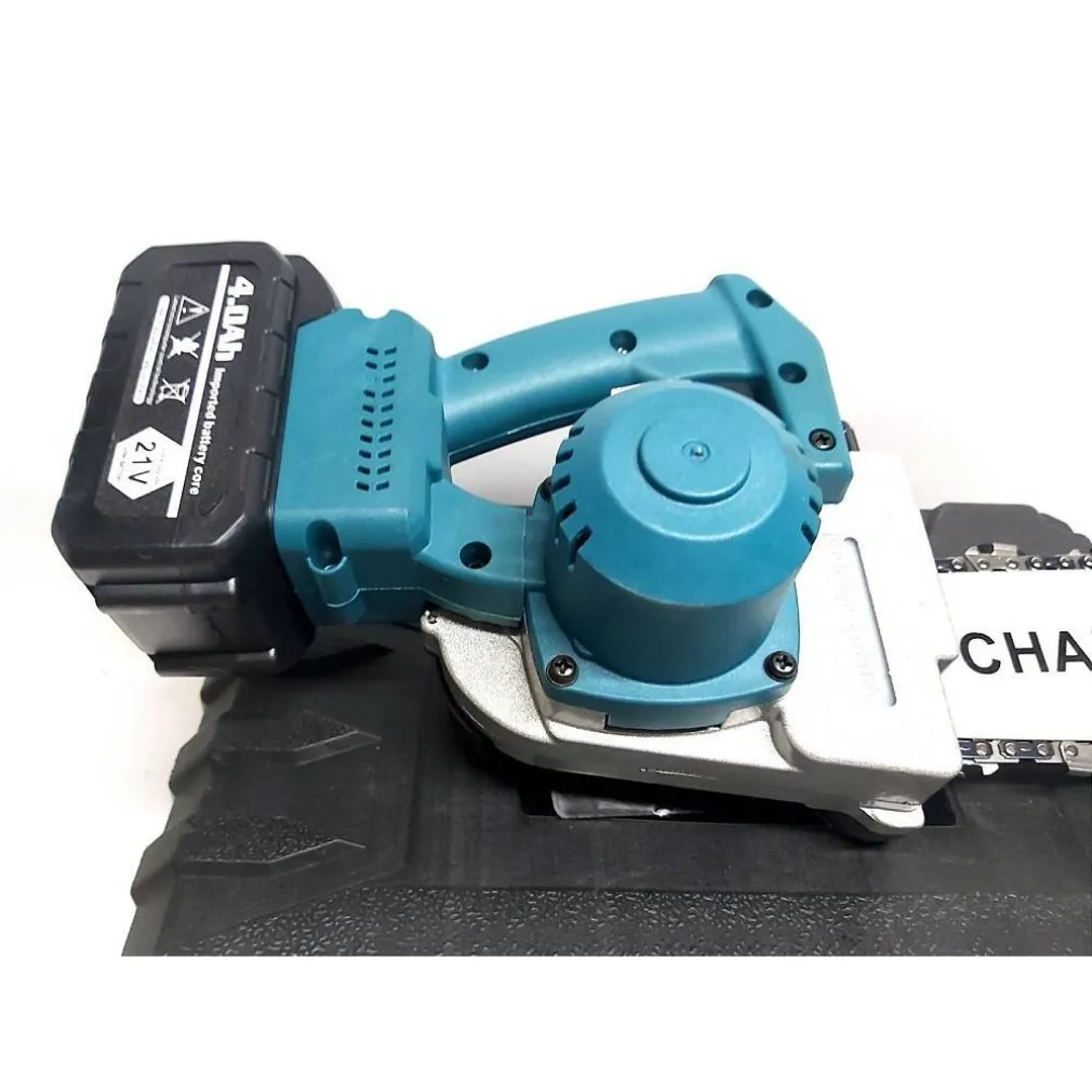 MINI ELETTROSEGA 12" 2 BATTERIE 21V CON SERBATOIO OLIO MOTOSEGA ELETTRICA VALIGIA