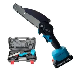 MINI ELETTROSEGA A DOPPIA BATTERIA 24V MOTOSEGA ELETTRICA TAGLIARAMI 6'' PIN