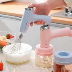 MINI FRULLATORE ELETTRICO RICARICABILE MULTIFUNZIONALE CON FRUSTA SBATTITORE