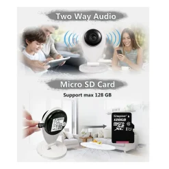 MINI IP WIFI SD DVR WIRELESS CAMERA WIFI HD IR SMARTPHONE AUDIO CAM BABY MONITOR