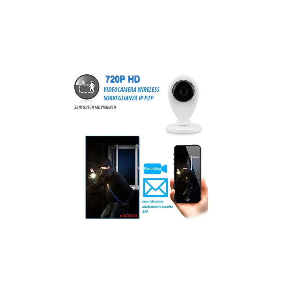 MINI IP WIFI SD DVR WIRELESS CAMERA WIFI HD IR SMARTPHONE AUDIO CAM BABY MONITOR