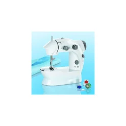 MINI MACCHINA DA CUCIRE CUCITRICE PORTATILE 4 IN 1 DA VIAGGIO CON PEDALE AGO