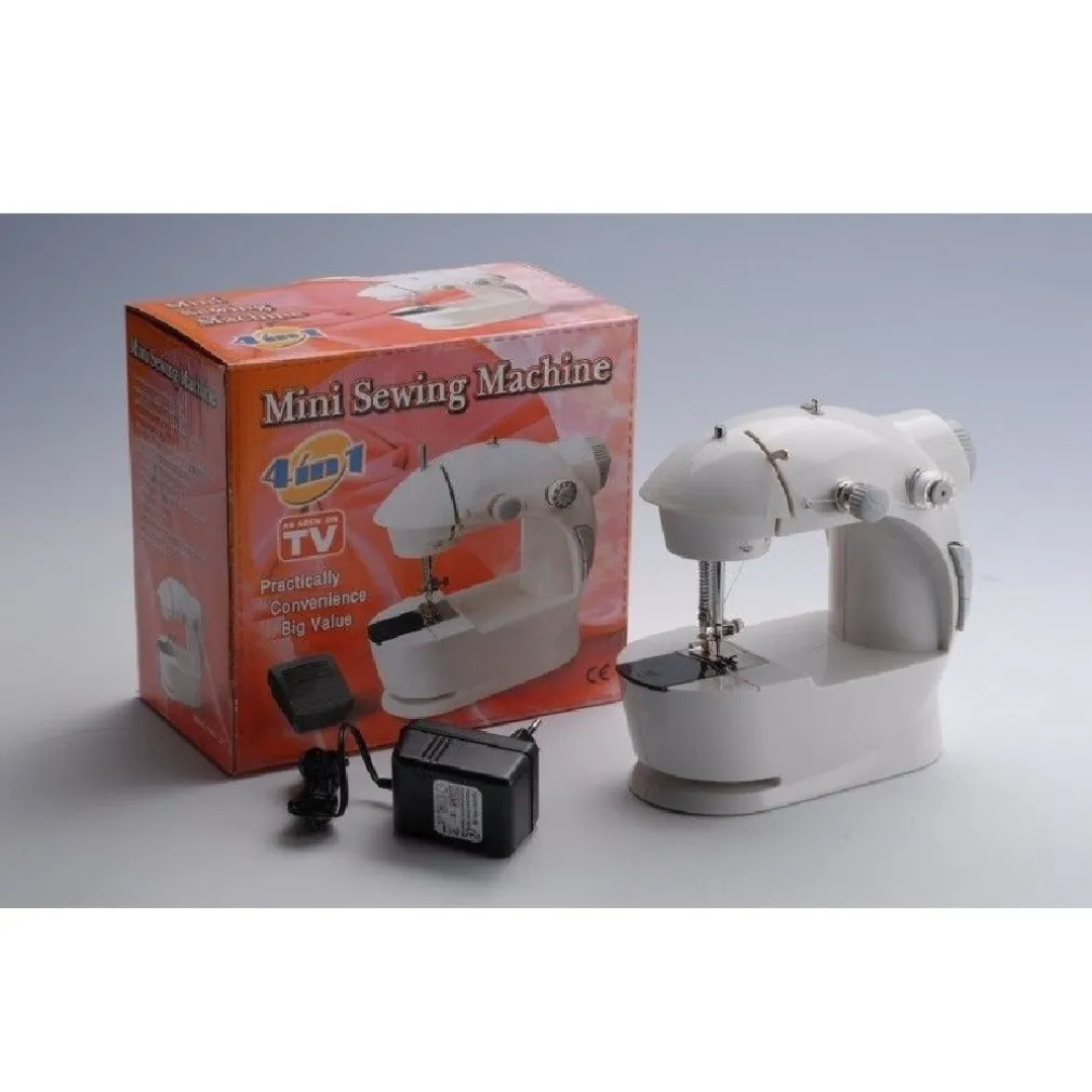 MINI MACCHINA PER CUCIRE DA CUCITO PORTATILE 4 IN 1 DA VIAGGIO CON PEDALE AGO