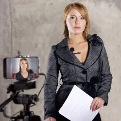 MINI MICROFONO CLIP A CONDENSATORE OMNIDIREZIONALE 3.5MM ADATTATORE SMARTPHONE